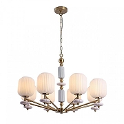 Люстра Lumion ALEGRA 8334/8 цвет плафона/подвески Белый, цвет арматуры Бронза, Серый-3