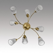 Люстра на штанге Lumion IMANA 8154/8C цвет плафона/подвески Прозрачный, цвет арматуры Медь-1