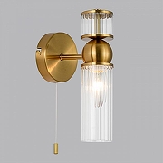 Бра Lumion DENVER 8276/1W цвет плафона/подвески Прозрачный, цвет арматуры Латунь-2