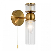 Бра Lumion DENVER 8276/1W цвет плафона/подвески Прозрачный, цвет арматуры Латунь-3