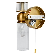 Бра Lumion DENVER 8276/1W цвет плафона/подвески Прозрачный, цвет арматуры Латунь-4