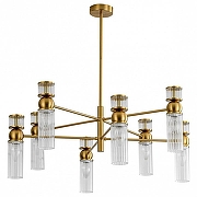 Люстра на штанге Lumion DENVER 8276/8 цвет плафона/подвески Прозрачный, цвет арматуры Латунь