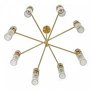 Люстра на штанге Lumion DENVER 8276/8 цвет плафона/подвески Прозрачный, цвет арматуры Латунь-1