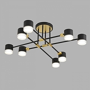 Люстра на штанге Lumion LENIANA 8307/8C цвет плафона/подвески Черный, цвет арматуры Золото, Черный-2