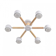 Люстра на штанге Lumion VUDI 8306/6C цвет плафона/подвески Белый, цвет арматуры Белый, Коричневый-1