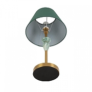 Настольная лампа Lumion VERMONT 8275/1T цвет плафона/подвески Зеленый, цвет арматуры Зеленый, Латунь-1