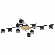 Люстра Lumion BENUA 8304/10C цвет плафона/подвески Черный, цвет арматуры Золото, Черный