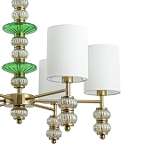 Люстра Lumion ILMIRA 8337/6 цвет плафона/подвески Белый, цвет арматуры Бронза, Зеленый, Серый-5
