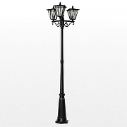 Фонарный столб Citilux FORTS CLU09P3 цвет плафона/подвески Прозрачный, Хром, цвет арматуры Черный-4