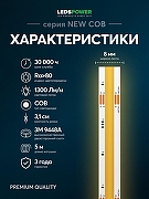 Светодиодная лента LEDS POWER NEW COB 5591 длина 5000 мм-2
