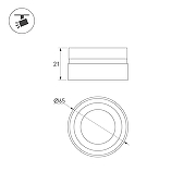 Насадка с фиксированным углом Arlight ARTIFACT 57121 65 мм х 65 мм х 21 мм-2