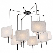 Люстра Lussole Oldham LSP-6062 цвет плафона/подвески Бежевый, цвет арматуры Черный