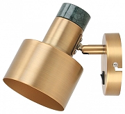 Бра Moderli Goldy V11315-1W цвет плафона/подвески Зеленый, Золото, Латунь, цвет арматуры Латунь