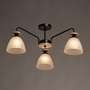 Люстра на штанге De City Дэла 15 635018003 цвет плафона/подвески Белый, цвет арматуры Коричневый, Черный-1