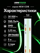 Светодиодная лента LEDS POWER NEW COB 6376 длина 5000 мм-3