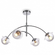 Люстра на штанге Freya Lumix FR5323CL-04CH цвет плафона/подвески Прозрачный, цвет арматуры Хром