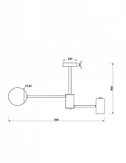 Люстра на штанге Freya Starshine FR5325CL-03BS цвет плафона/подвески Белый, цвет арматуры Латунь-5
