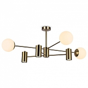 Люстра на штанге Freya Starshine FR5325CL-03BS цвет плафона/подвески Белый, цвет арматуры Латунь