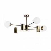 Люстра на штанге Freya Starshine FR5325CL-03BS цвет плафона/подвески Белый, цвет арматуры Латунь-2