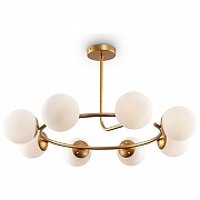 Люстра на штанге Freya Majesty FR5125PL-08MG цвет плафона/подвески Белый, цвет арматуры Золото