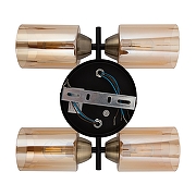 Люстра на штанге Freya Glow FR5129PL-04B цвет плафона/подвески Янтарный, цвет арматуры Бронза, Черный-9