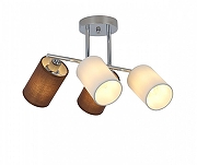 Люстра на штанге Freya Course FR5136PL-04CH цвет плафона/подвески Белый, Коричневый, цвет арматуры Хром-1