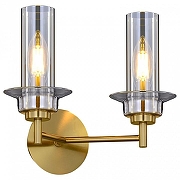 Бра ILLUMICO IL5216 IL5216-2WLS-24 HIGHBALL цвет плафона/подвески коричневый, цвет арматуры золото