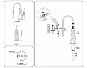 Бра Ambrella Light LH LH55655 цвет плафона/подвески Прозрачный, цвет арматуры Хром-7