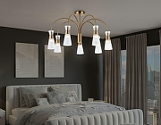 Люстра на штанге Ambrella Light LH LH55703 цвет плафона/подвески Прозрачный, цвет арматуры Латунь-6