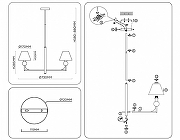 Люстра на штанге Ambrella Light LH LH75153 цвет плафона/подвески Белый, цвет арматуры Черный-8