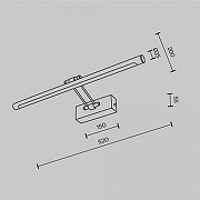Подсветка для картин Maytoni MIR267WL-L12CH3K цвет плафона/подвески Белый, цвет арматуры Хром-8