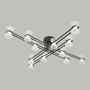 Люстра Lussole Sherman LSP-7470 цвет плафона/подвески Прозрачный, цвет арматуры Черный-1