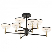 Люстра на штанге Lussole LSP-7484 цвет плафона/подвески Белый, Прозрачный, цвет арматуры Черный
