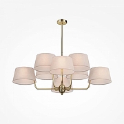 Люстра на штанге Maytoni MOD360PL-08BS цвет плафона/подвески Бежевый, цвет арматуры Латунь-1