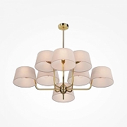 Люстра на штанге Maytoni MOD360PL-08BS цвет плафона/подвески Бежевый, цвет арматуры Латунь-3