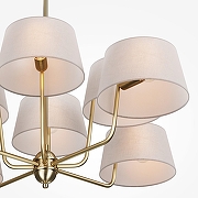 Люстра на штанге Maytoni MOD360PL-08BS цвет плафона/подвески Бежевый, цвет арматуры Латунь-7