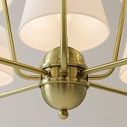 Люстра на штанге Maytoni MOD360PL-08BS цвет плафона/подвески Бежевый, цвет арматуры Латунь-9