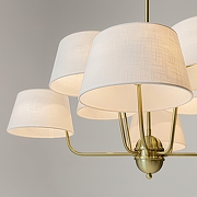 Люстра на штанге Maytoni MOD360PL-08BS цвет плафона/подвески Бежевый, цвет арматуры Латунь-10