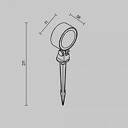 Ландшафтный светильник Maytoni Core O495FL-L10B3K цвет плафона/подвески черный, цвет арматуры черный-7