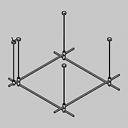 Трек подвесной Maytoni FLARITY TFC-Flar-H04-PT 1000 мм х 1000 мм х 1200 мм-1