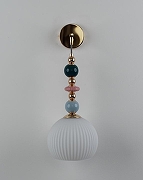 Бра Moderli Charm V11171-1W цвет плафона/подвески Белый, цвет арматуры Голубой, Золото, Зеленый-1