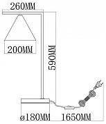 Настольная лампа Moderli Omaha V11595-1T цвет плафона/подвески Белый, Золото, цвет арматуры Белый, Золото-5