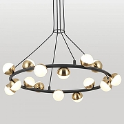 Люстра Lussole LSP-6046 цвет плафона/подвески Белый, Бронза, цвет арматуры Бронза, Черный