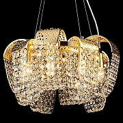 Люстра Lussole Presidio LSP-6044 цвет плафона/подвески Прозрачный, цвет арматуры Золото