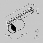 Светильник на штанге Maytoni Focus Led O-TR02-1-S-8WB4K цвет плафона/подвески черный, цвет арматуры черный-7
