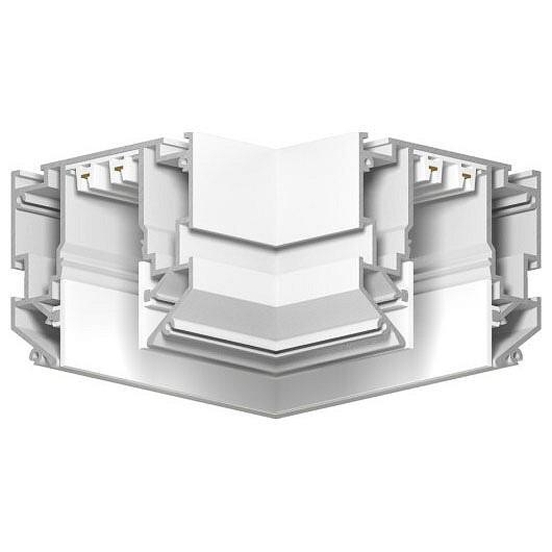 Соединитель угловой L-образный для треков встраиваемых Denkirs SMART ONE TR2026-WH 