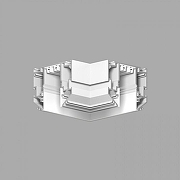 Соединитель угловой L-образный для треков встраиваемых Denkirs SMART ONE TR2026-WH цвет арматуры Белый-2