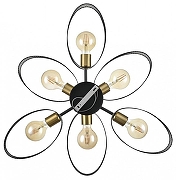 Люстра на штанге Lumion Comfi 8153/6C цвет плафона/подвески Черный, цвет арматуры Медь, Черный-4