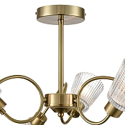 Люстра на штанге Lumion IMANA 8154/6C цвет плафона/подвески Прозрачный, цвет арматуры Медь-6