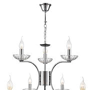 Люстра Lumion Classi 8155/9 цвет арматуры Прозрачный, Хром-6